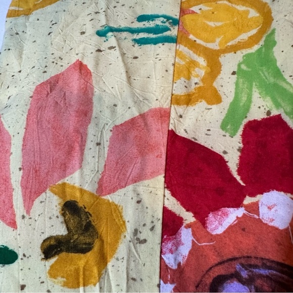 Vtg Jams World Chloe Print Sheath Dress Split Sleeve Tie Back - Picture 10 of 10